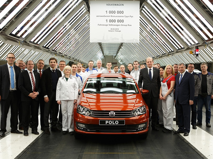 Завод Volkswagen в Калуге выпустил миллионный автомобиль